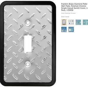 Franklin brass diamond plated electrical light switch cover